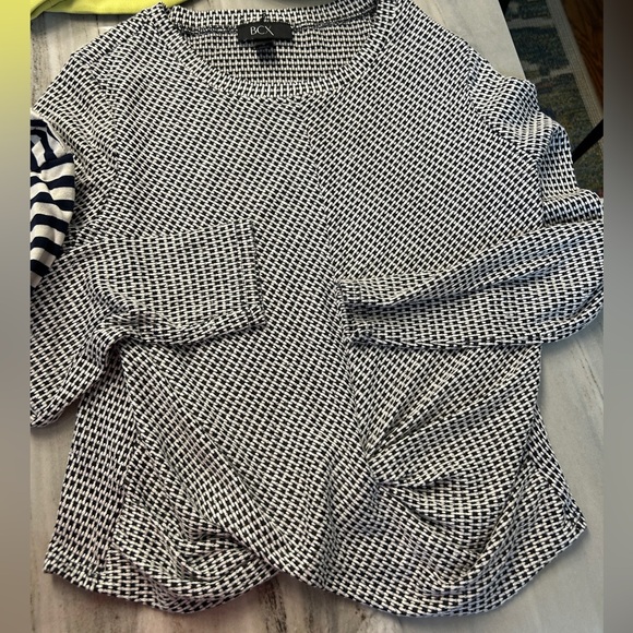 BCX black white sexy twist shirt sz M 🔥 - Picture 2 of 6